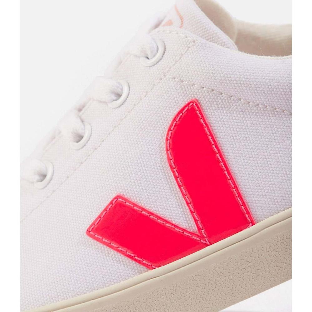 Women's Veja ESPLAR SE CANVAS Shoes White/Orange/Pink | SG 513ZUT